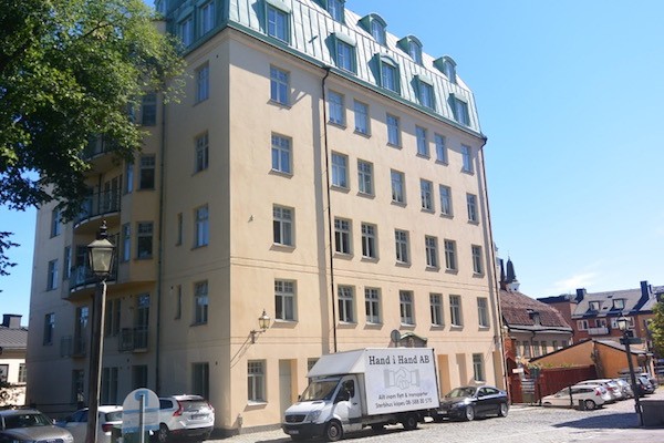 Fiskargatan 9 in Södermalm, Stockholm, where the character Lisbeth Salander lives.