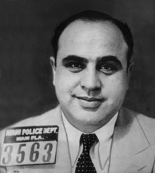 Al Capone, the most famous American gangster. 