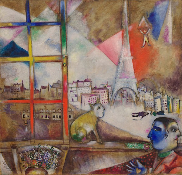 “Paris Through the Window” by Marc Chagall, 1913