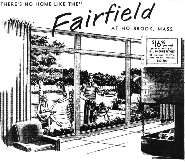 Ad for a Campanelli Brothers house, 1956