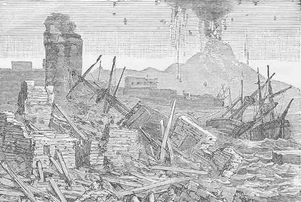 The eruption of Tomboro in 1821.
