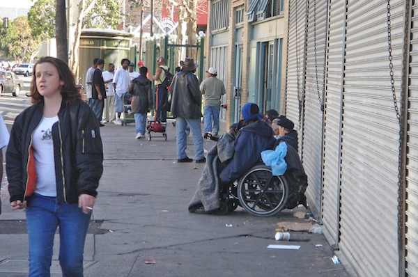 Downtown Los Angeles' Skid Row.