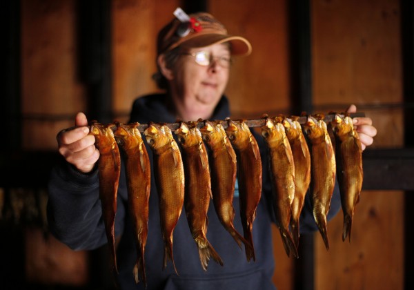 Smoked alewives at an Alewife Festival in Maine in 2011. (Photo: Robert F. Bukaty/Associated Press)