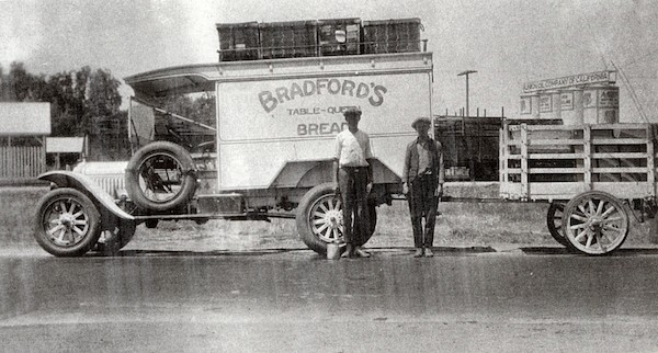 Bradford's Bread Truck, Irvine Ranch, circa 1920.