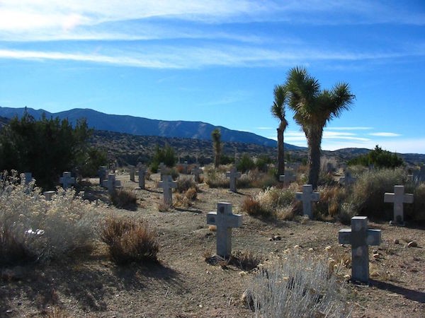 Oblate Cemetery at St. Andrew's Abbey in Valyermo, CA.
