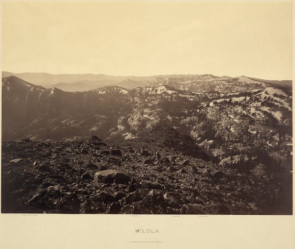Mt. Lola Looking Toward Lake Tahoe, 1879. 