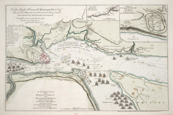 A military plan shows frontline positions of the British and French during the Battle of the Plains of Abraham on Sept. 13, 1759. 