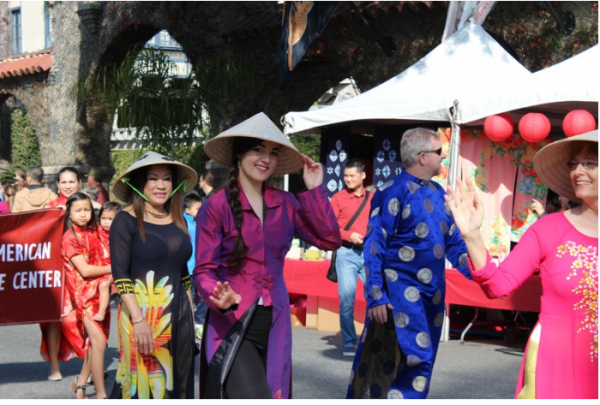 Traditional Filipino costumes at the annual Lunar Festival in Riverside.