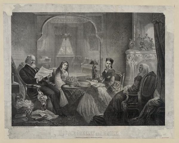 Horace Greeley and family. 