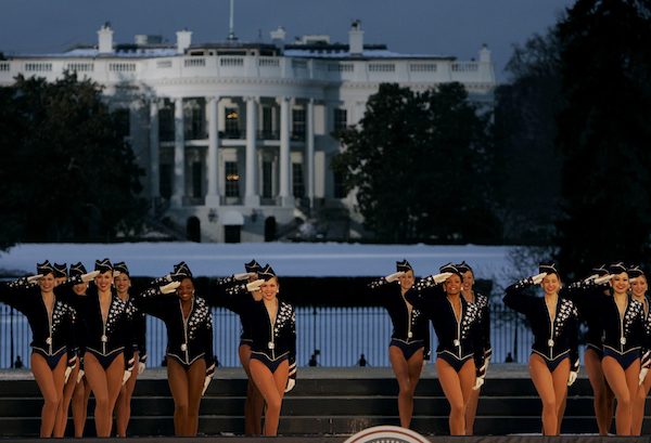 The Rockettes perform during the Celebration of Freedom Concert on the Ellipse on Jan. 19, 2005. The Rockettes have been assigned to dance at President-elect Donald Trump’s inauguration this month.  Photo by Chris Gardner/Associated Press.