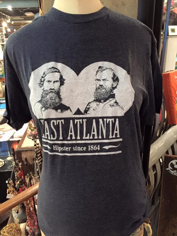 A t-shirt featuring Generals McPherson and Walker at Kaboodle in East Atlanta. Photo by Tony Crump/East Atlanta Community Association.