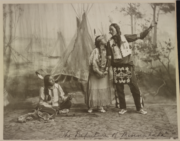 Lillian Smith as Princess Wenona. Publicity photo from Pawnee Bill’s Wild West, circa 1905. In this image, Wenona is Minnehaha, the fictional Native American woman in Henry Wadsworth Longfellow’s 1855 poem "The Song of Hiawatha." Image courtesy of Library of Congress.