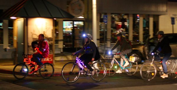 Arts participation today isn’t only about sitting in a concert hall or pondering a painting in a museum. Bikers light up a night ride in Santa Cruz in 2015. Photo courtesy of Richard Masoner/Flickr.