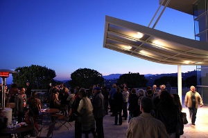 The reception for Geoff Dyer at the Getty
