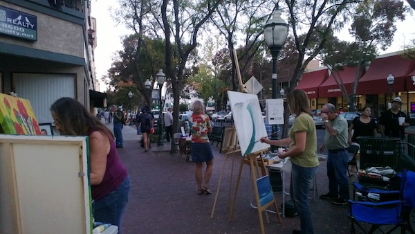 Artists and guests at the Merced Art Hop