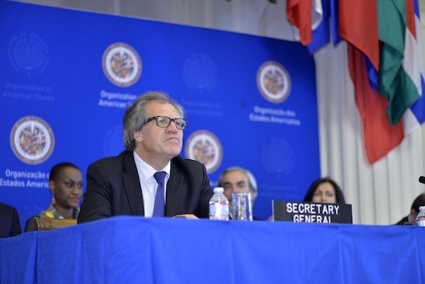 Luis Almagro during his inauguration as OAS Secretary General in 2015.