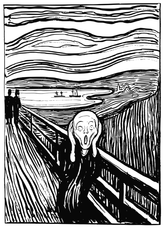 A primal outburst in a void of indifference: The Scream by Edvard Munch. Image courtesy of Wikimedia Commons.